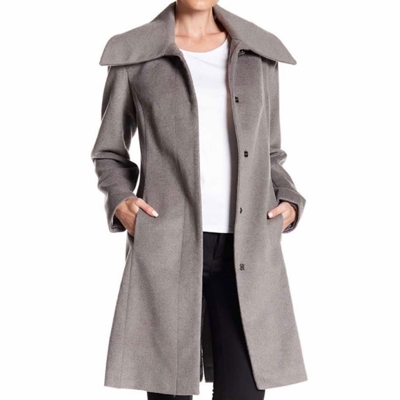 Cole Hann Platinum Wool Blend Coat - Picture 2 of 5